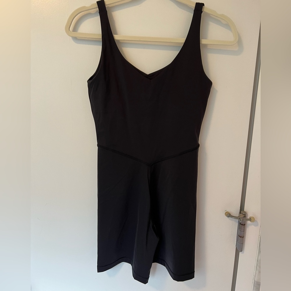 Bandier Black Sleeveless Bodysuit Romper